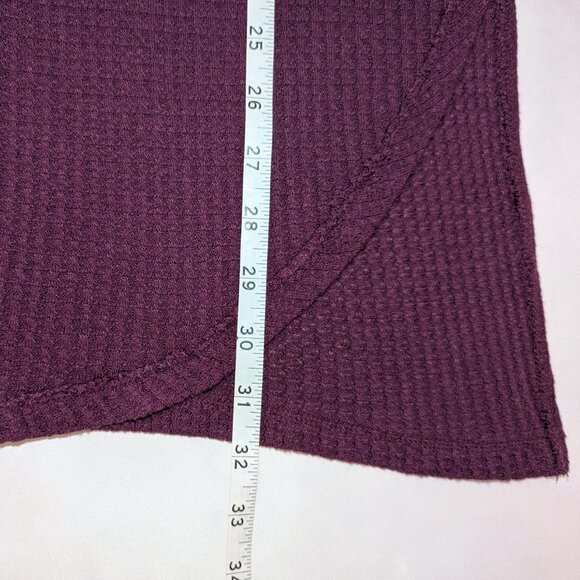 Free People | Ventura Waffle Knit Thermal Tee in African Violet	| Size Small - Picture 11 of 12